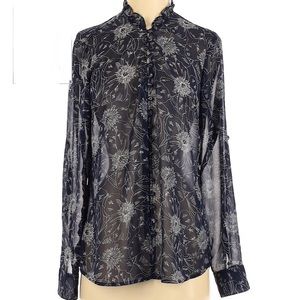 Navy Floral Express Blouse